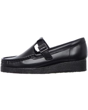 Clarks Wallabee T Bar - Schwarz