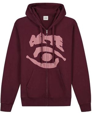 Arte' Eye Front Zip Hoodie - Lila