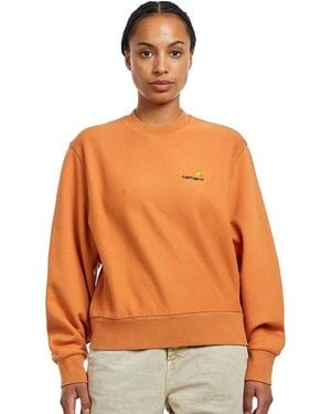 Carhartt W' American Script Sweat - Orange