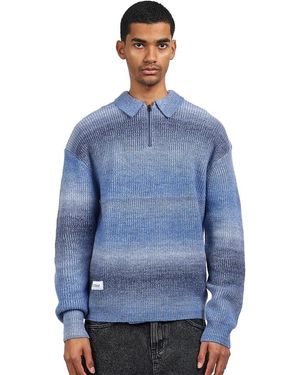 Butter Goods Beams 1/4 Zip Knit Polo - Blau
