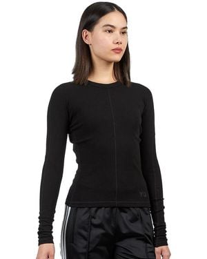 Y-3 Fitted Longsleeve - Schwarz