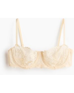 H&M Lace balconette bra - Weiß