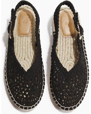 H&M Opengewerkte Espadrilles - Zwart
