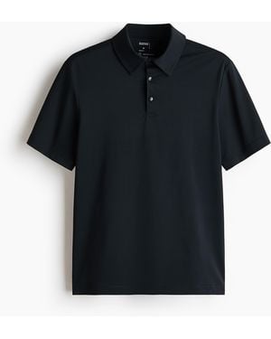 H&M Cooling Poloshirt in Regular Fit - Schwarz