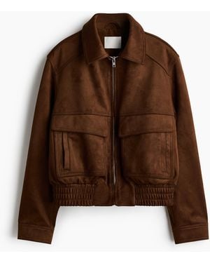 H&M Jacke mit Coating - Braun