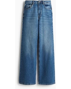 H&M Wide Ultra High Jeans - Blauw