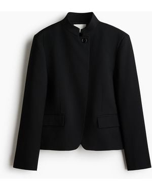 H&M Einreihiger Blazer - Schwarz
