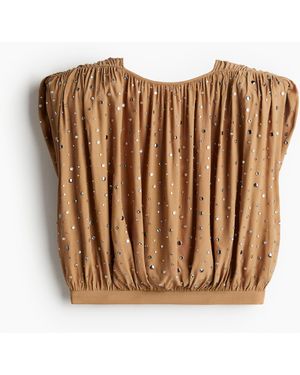 H&M Top mit Strassverzierung - Braun