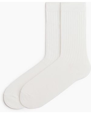 H&M 2er-Pack Socken aus Bambus-Viskose-Mix - Weiß