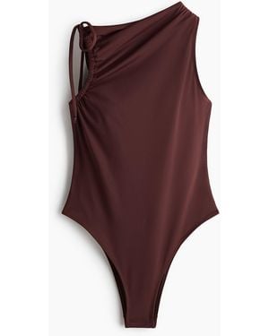 H&M Padded-cup High Leg Swimsuit - Lila