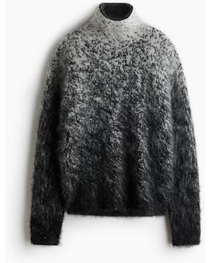 H&M Turtleneck-Pullover aus Mohairgemisch - Grau