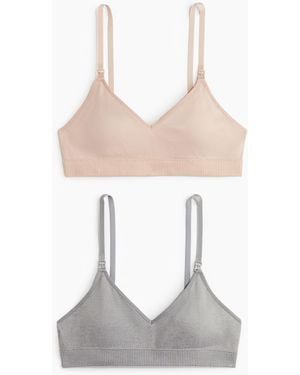 H&M MAMA 2er-Pack Wattierte Still-BHs Seamless - Weiß