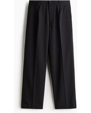 H&M Anzughose in Relaxed Fit - Schwarz