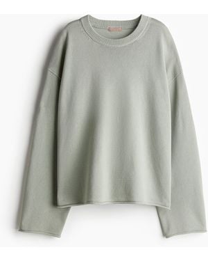 H&M Pullover mit Rollkanten - Grau