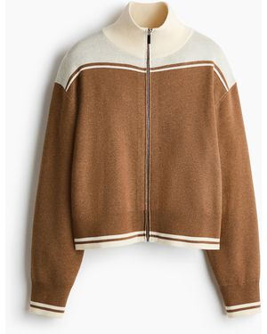 H&M Cardigan mit Zipper - Natur