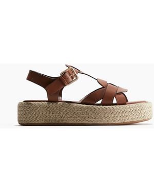 H&M Espadrille-Plateausandalen - Braun