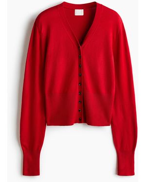 H&M Feinstrick-Cardigan - Rot