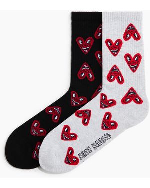 H&M 2er-Pack Socken - Weiß