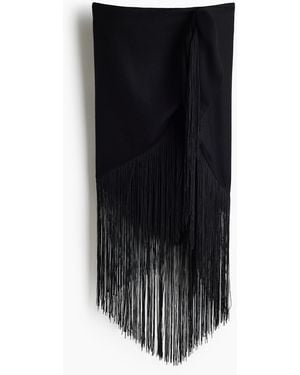 H&M Tuch mit Fransen - Schwarz