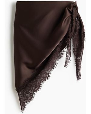 H&M Dreieckstuch mit Spitzenborten - Schwarz