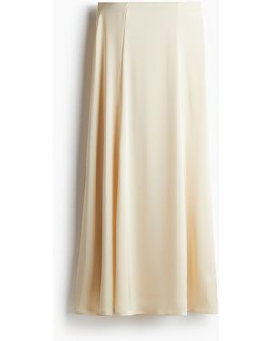 H&M Satijnen Maxirok - Naturel