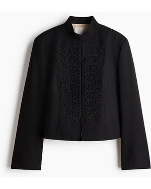 H&M Twill Jack Met Applicaties - Zwart