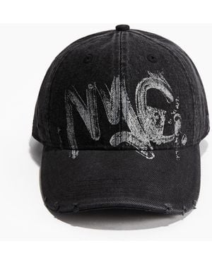 H&M Cap aus Baumwolltwill - Schwarz