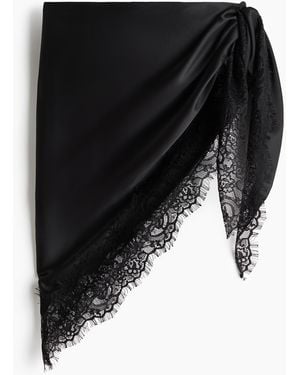 H&M Dreieckstuch mit Spitzenborten - Schwarz