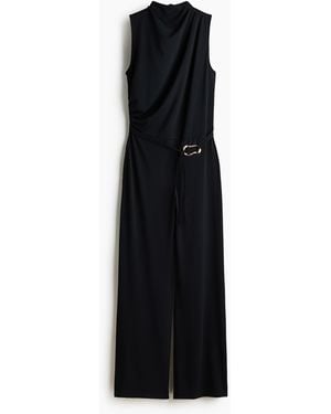 H&M Drapierter Jumpsuit - Schwarz