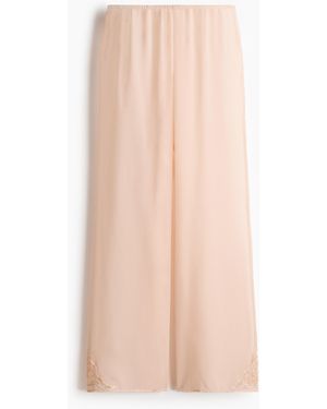 H&M Gerade Hose mit Perlendetail - Pink