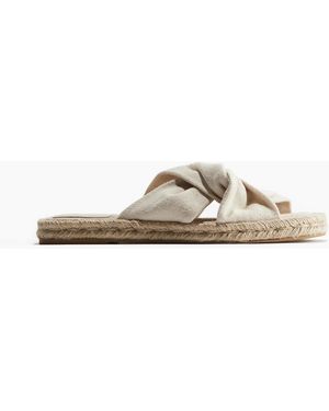 H&M Espadrille-Sandalen mit Twistdetail - Mettallic
