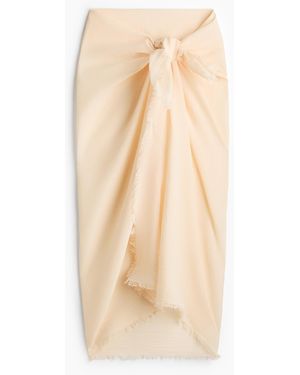 H&M Pareo aus gecrinkelter Baumwolle - Natur