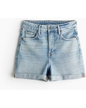 H&M Mom Ultra High Jeansshorts - Blau