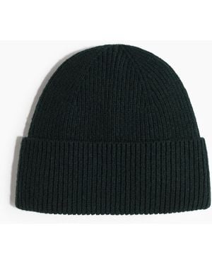 H&M Gerippte Mütze aus Wollmix - Schwarz