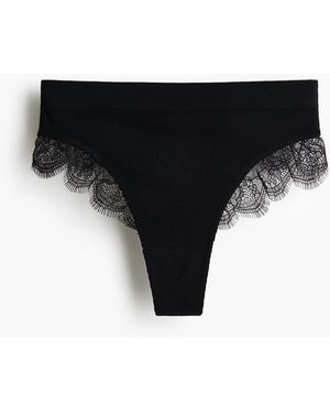 H&M Tanga aus Modalmix - Schwarz
