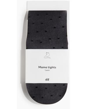 H&M MAMA Gepunktete Strumpfhose - Schwarz