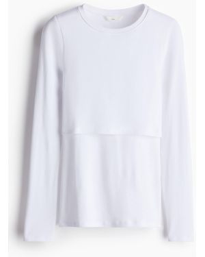 H&M MAMA Stillshirt aus Baumwolle - Weiß
