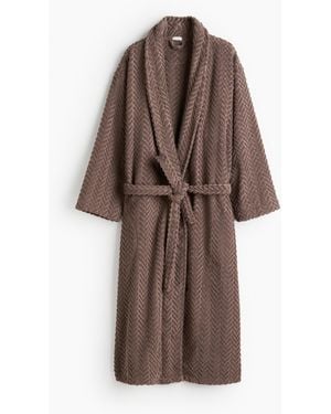 H&M Bademantel mit Struktur - Braun