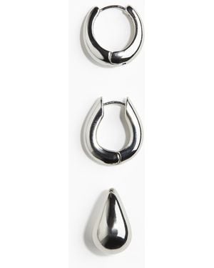 H&M 3er-Pack Ohrringe - Blau