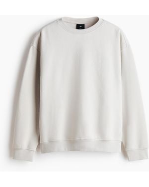 H&M Sweatshirt in Loose Fit - Weiß