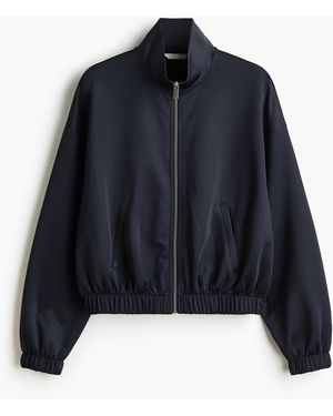 H&M Fein gerippte Trainingsjacke - Blau