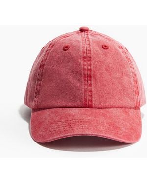 H&M Cap aus Baumwolltwill - Rot