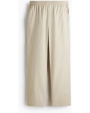 H&M Easy Care Hose aus Leinenmix in Loose Fit - Natur