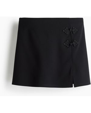H&M Kurzer Rock aus Viskosegemisch - Schwarz