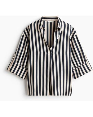 H&M Oversized Popover-overhemdblouse - Zwart