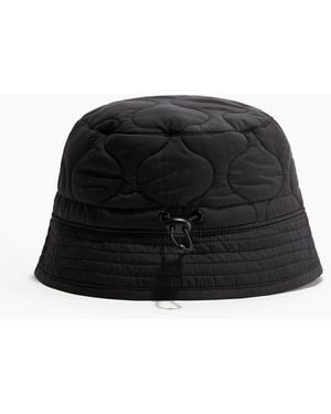 H&M Gesteppter Bucket Hat - Schwarz