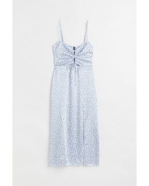 H&M Satijnen Jurk - Blauw