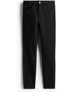 H&M True To You Skinny Ultra High Ankle Jeans - Schwarz