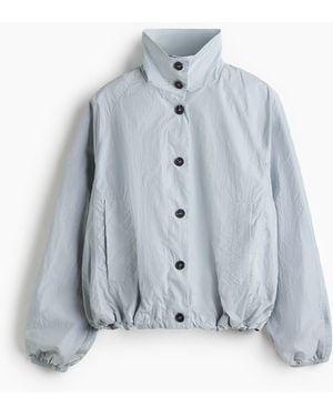 H&M Oversized Jacke mit Ballonsaum - Blau