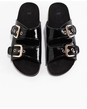 H&M Pantoletten - Schwarz